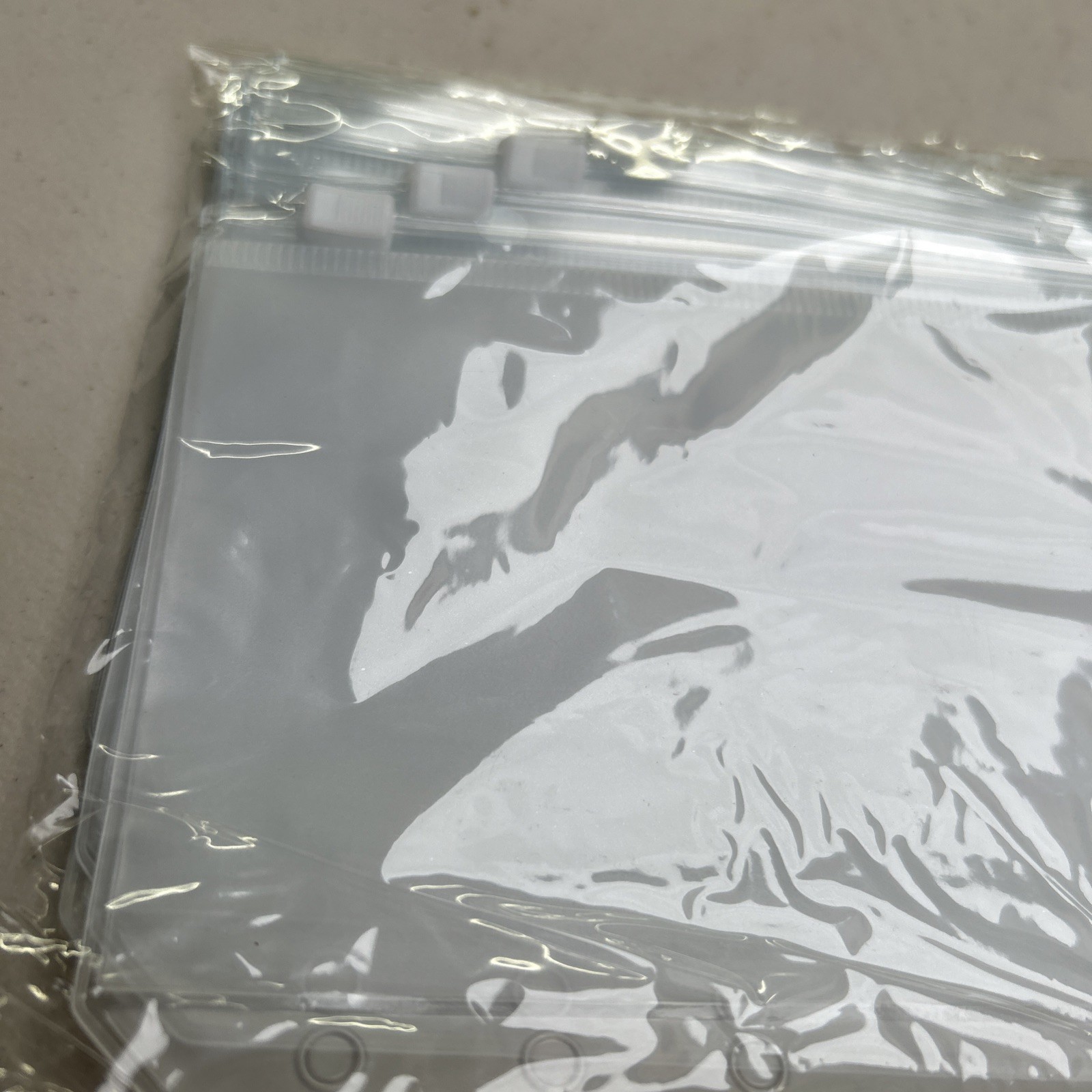 12Pcs For 6-Ring Notebook Binder Binder Pocket A6 Clear PVC Zipper Folders