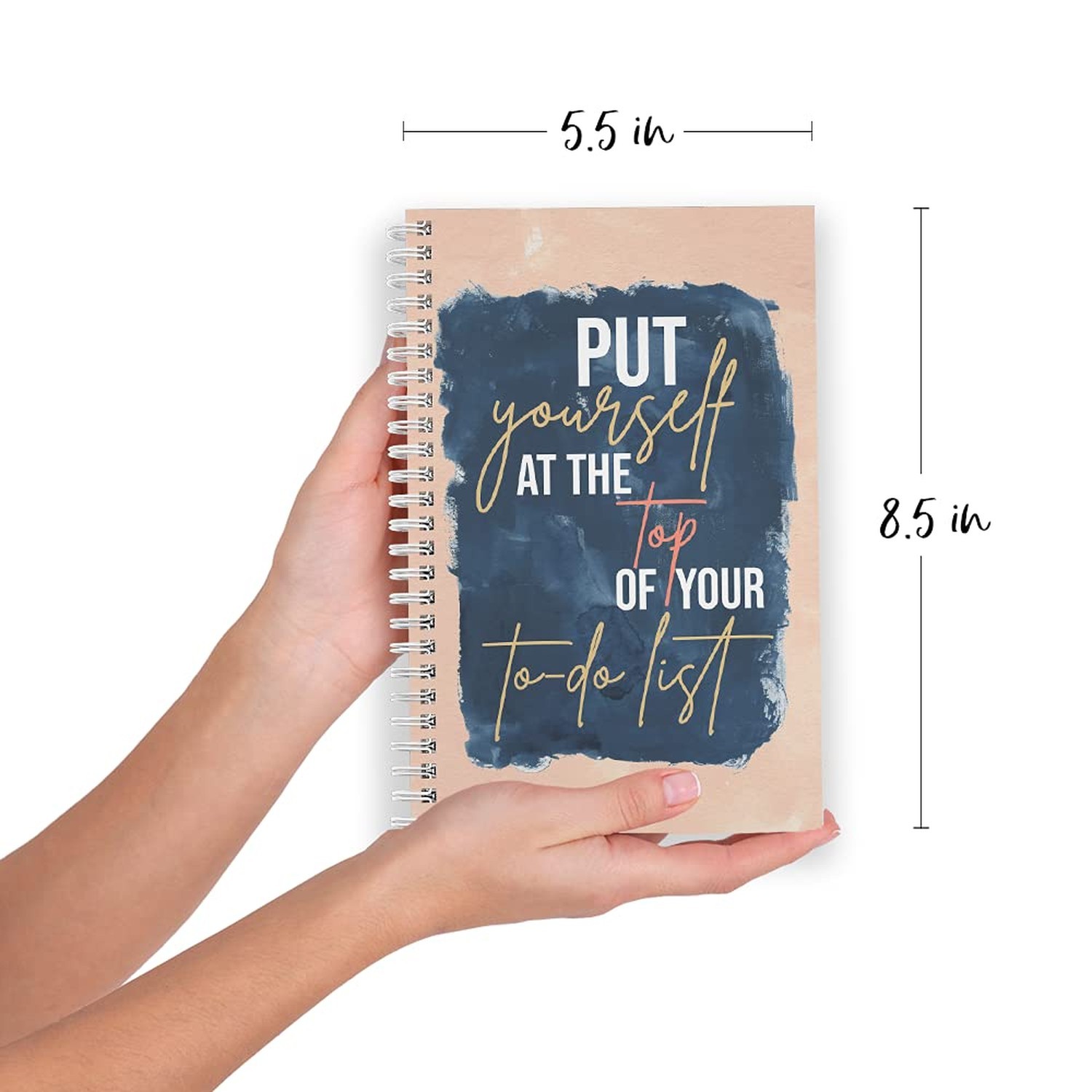 Softcover Top Of The List 5.5″ x 8.5″ Motivational Spiral Notebook/Journal, 1…