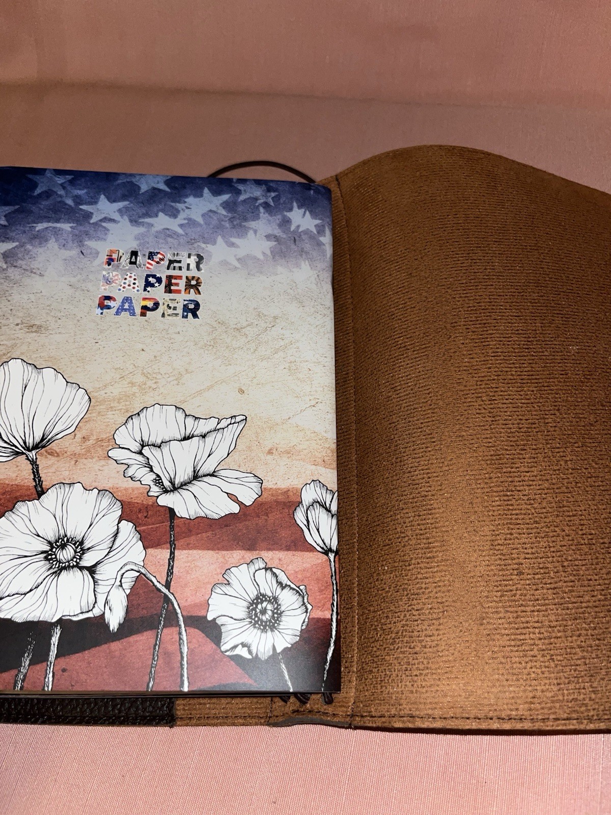 Jane’s Agenda Planner Journal with Brown leather pebble cover with 4 inserts