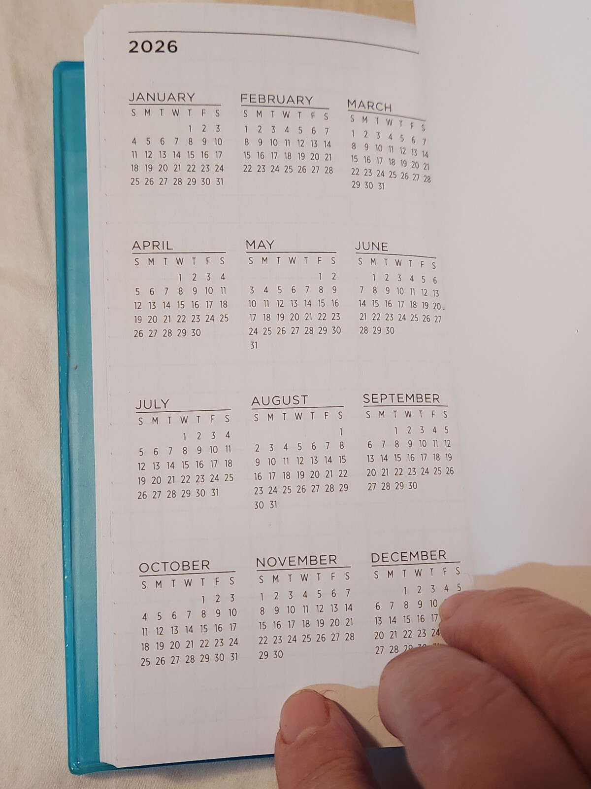 NEW 2025 Pocket Calendar – 2025 Pocket Planner from 1/2025 to 12/25 – Blue