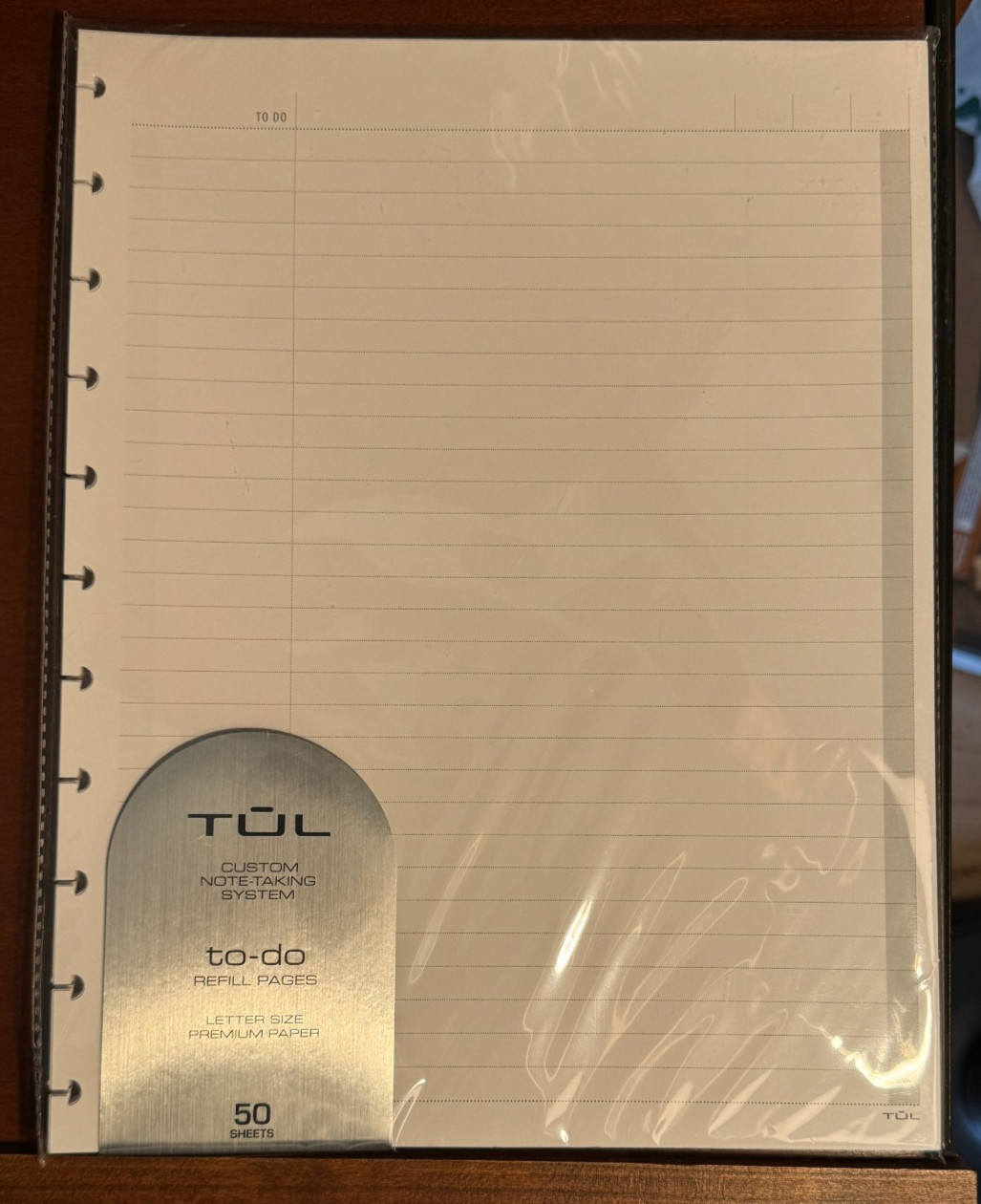 TUL Custom Note-Taking System – choose TO DO, MARGIN, NARROW RULED Refill Pages