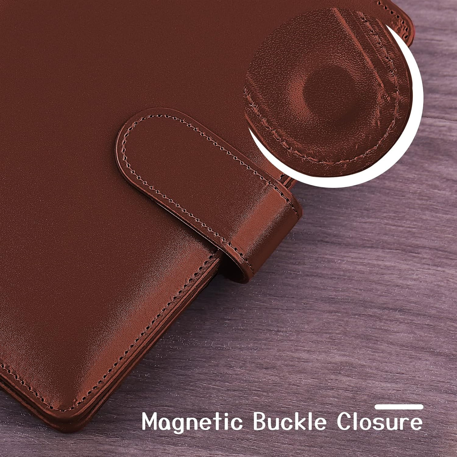 A6 PU Leather 6 Ring Binder Budget Planner Wallet Organizer Cash Envelope System