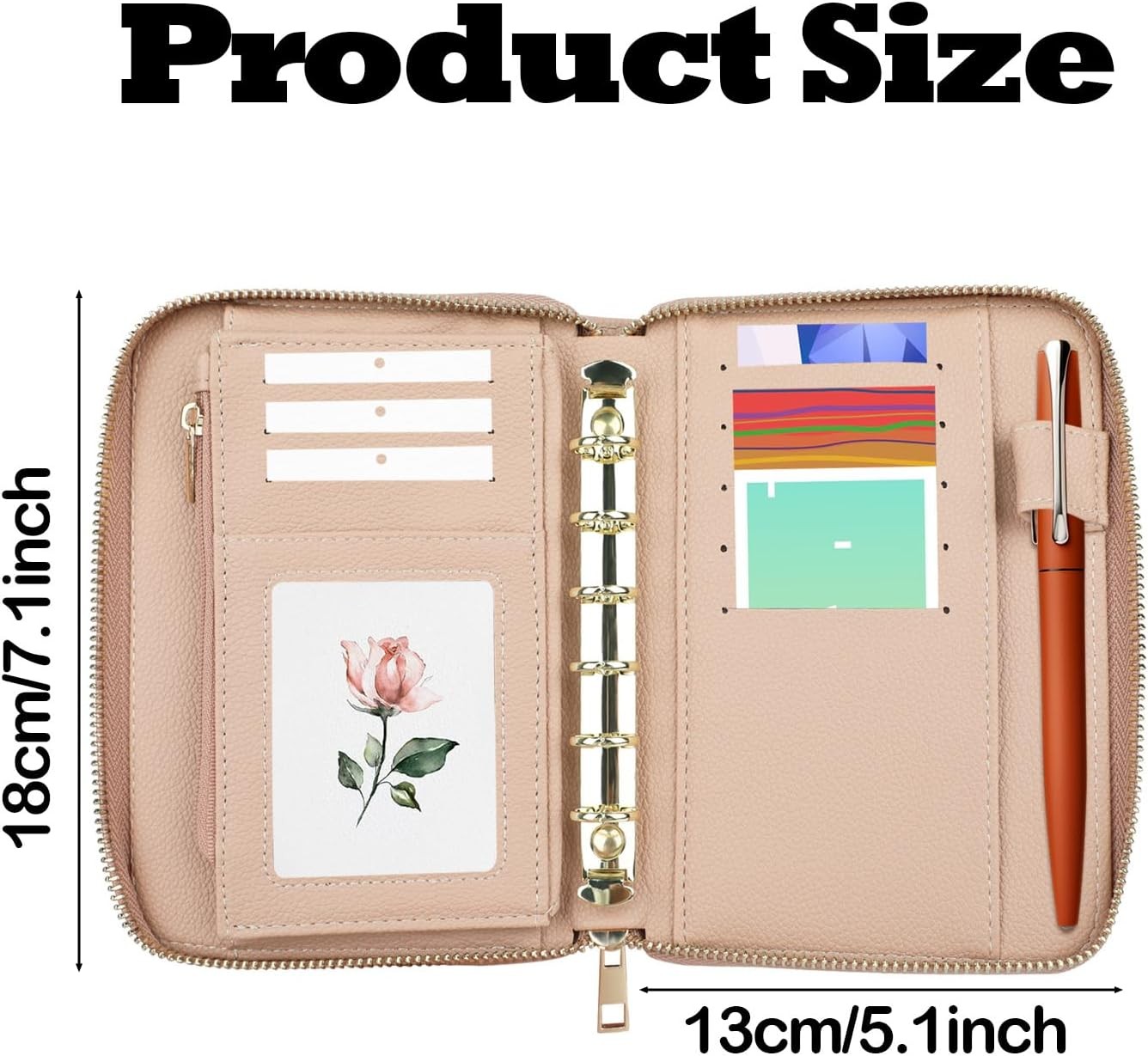 A7 Leather Budget Binder, Cash Envelopes System Budgeting Wallet, Money Organize