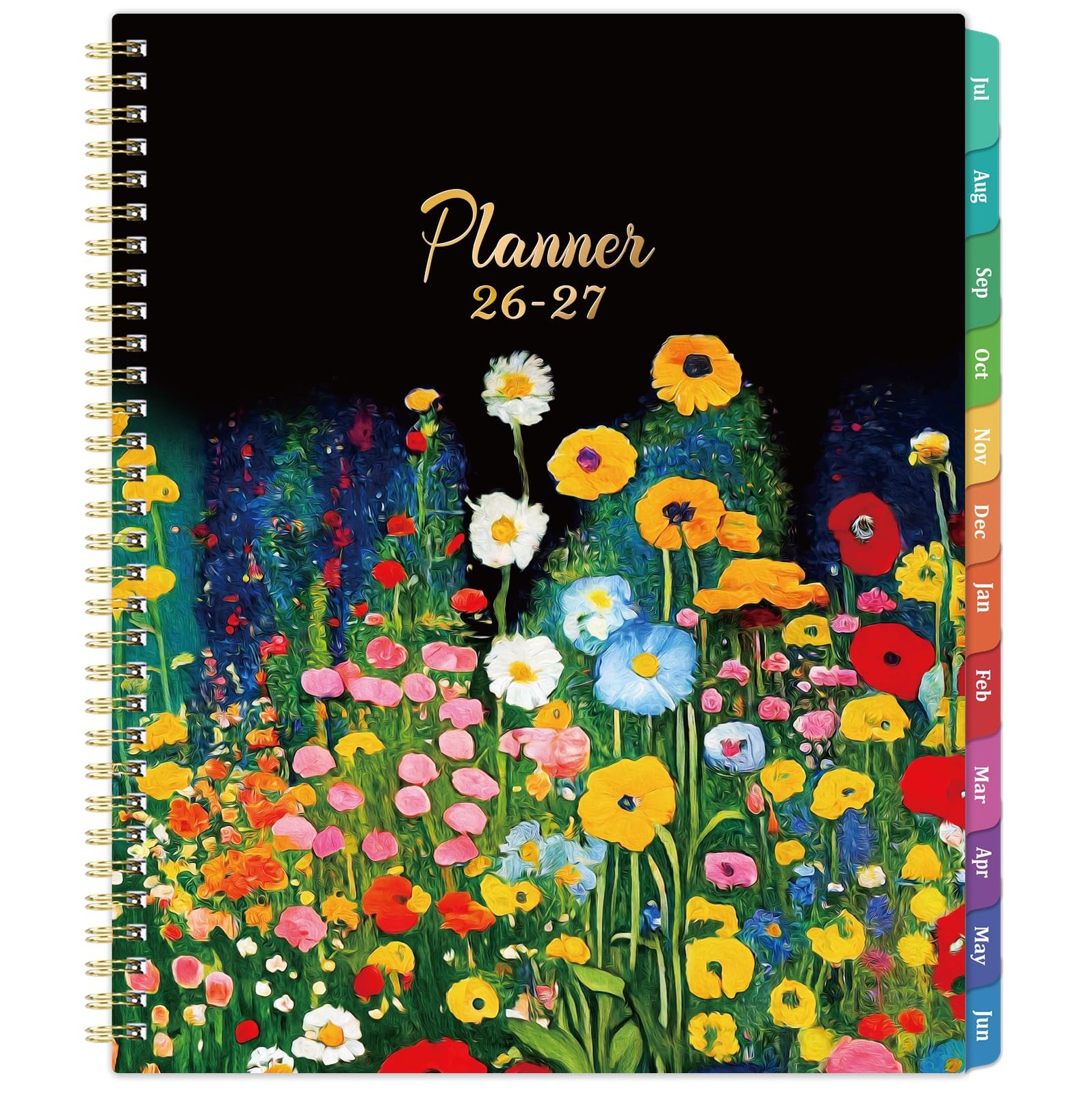 20262027 Planner Weekly Monthly Academic Organizer 8.5×11 Tabs Flexible Cover