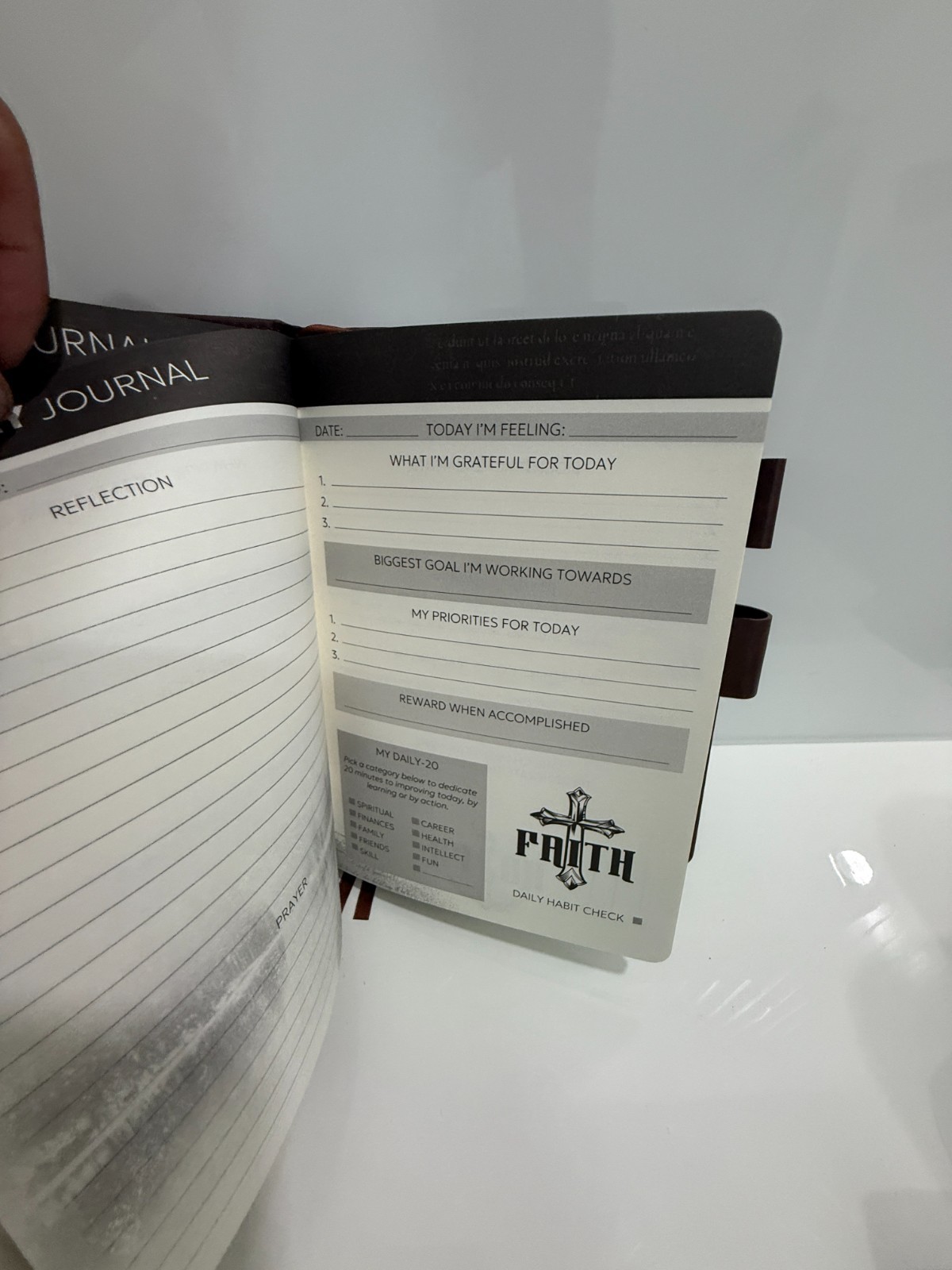 Prazoli Leather Christian Prayer Journal For Men Daily Devotional Bible Study Ne