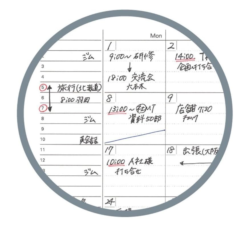 Reimei Fujii System Notebook Free Monthly Schedule Block B5