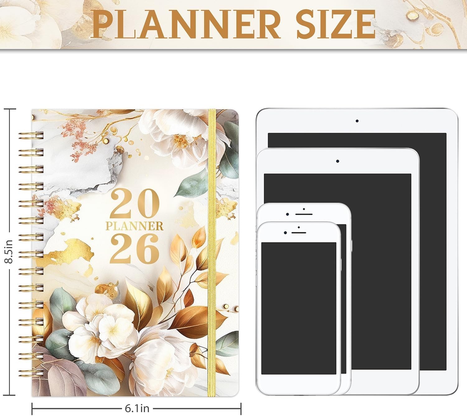 2026 Planner, Weekly and Monthly Calendar Planner, January 2026-December 2026
