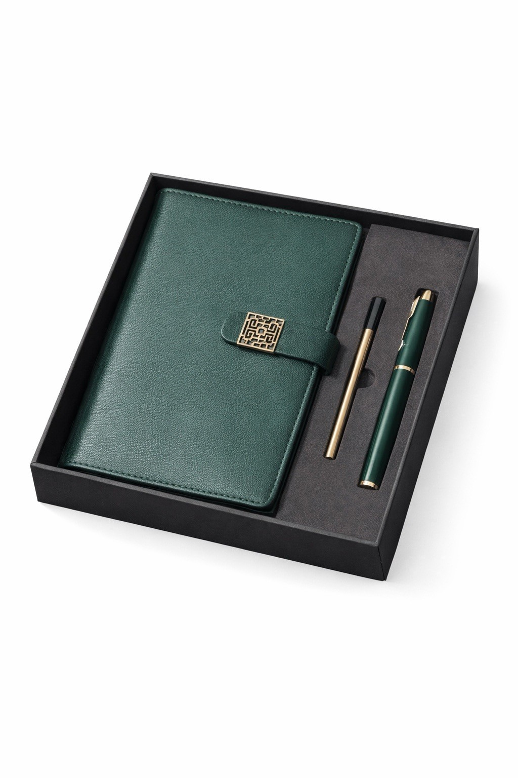 Faux Leather Blank Journal and Pen Gift Set, Assorted Colors