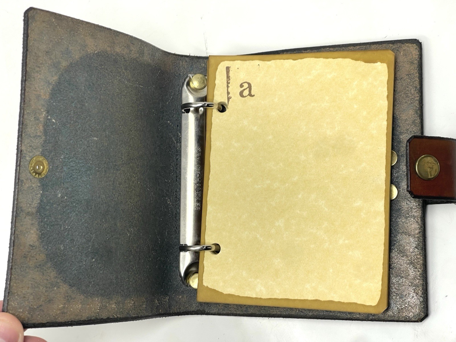 Handcrafted Genuine Leather Bound Journal Leaf Border Paper 50 Pages