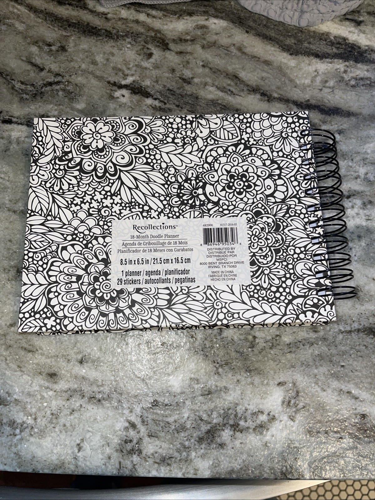 18month Doodle Planner 8.5 In X 6.5 In NEW old Stock RECOLLECTIONS brand