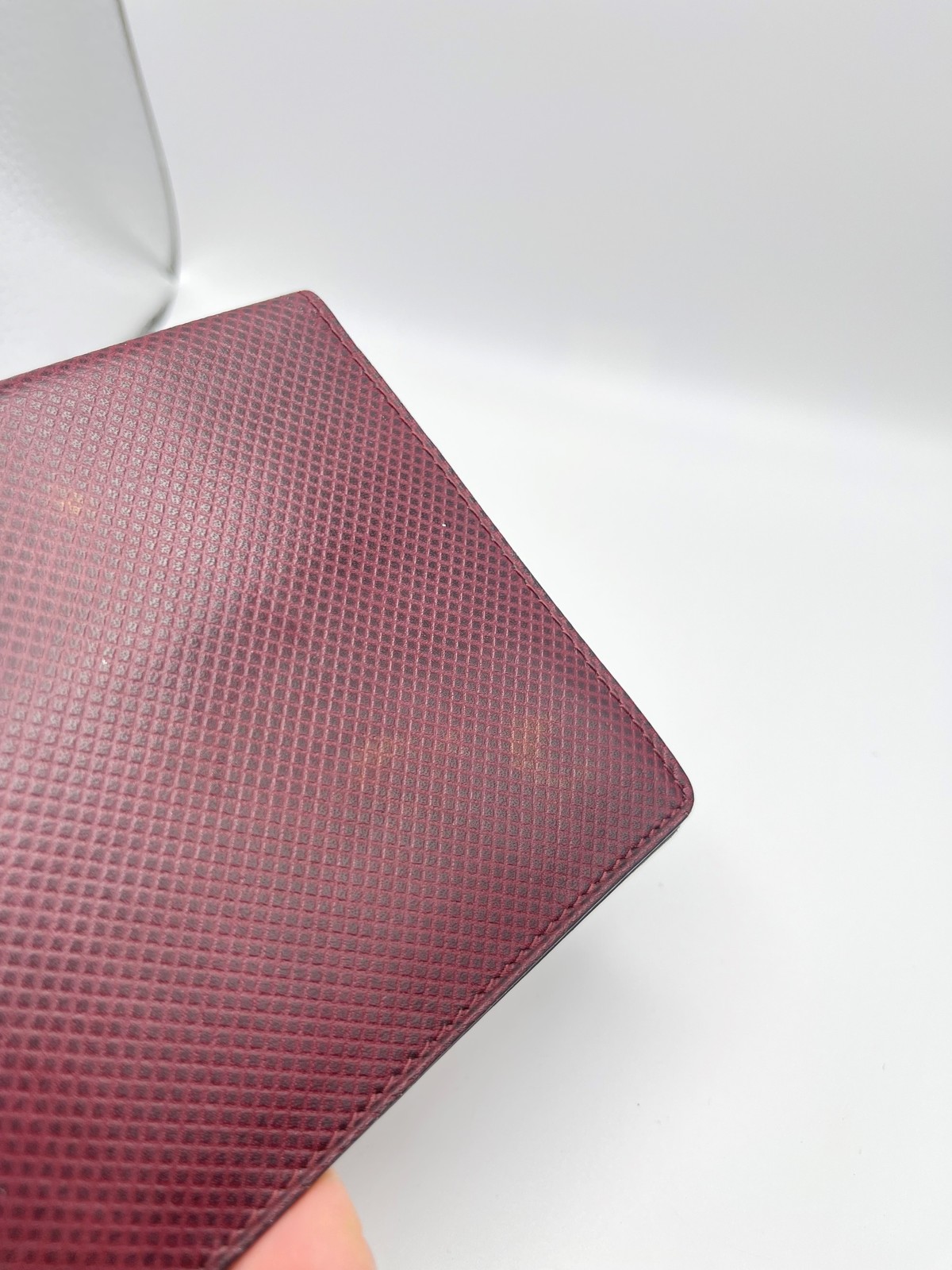 Vintage Bottega Veneta Leather Address Book Made in Italy Organizer Burgundy Red