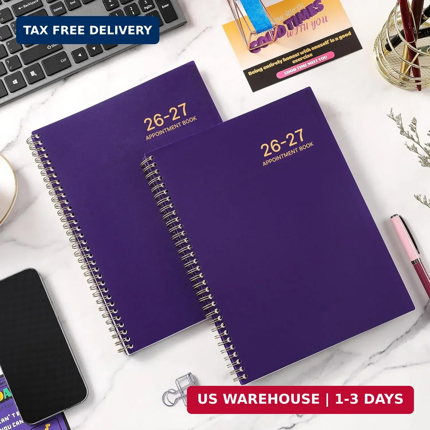 Share 2026-2027 Appointment Book/Planner – 8.2″ x 11″, Daily Planner 2026-2027