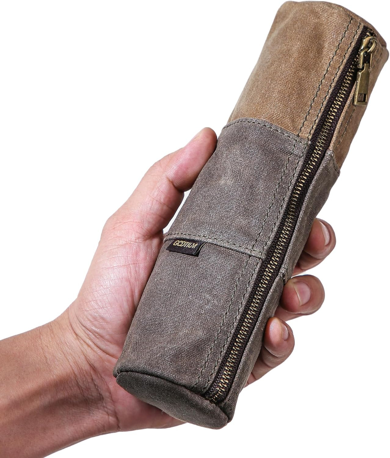 Waxed Canvas Stationary Organizer Set – 2 Zipper Pouch and Pencil Case