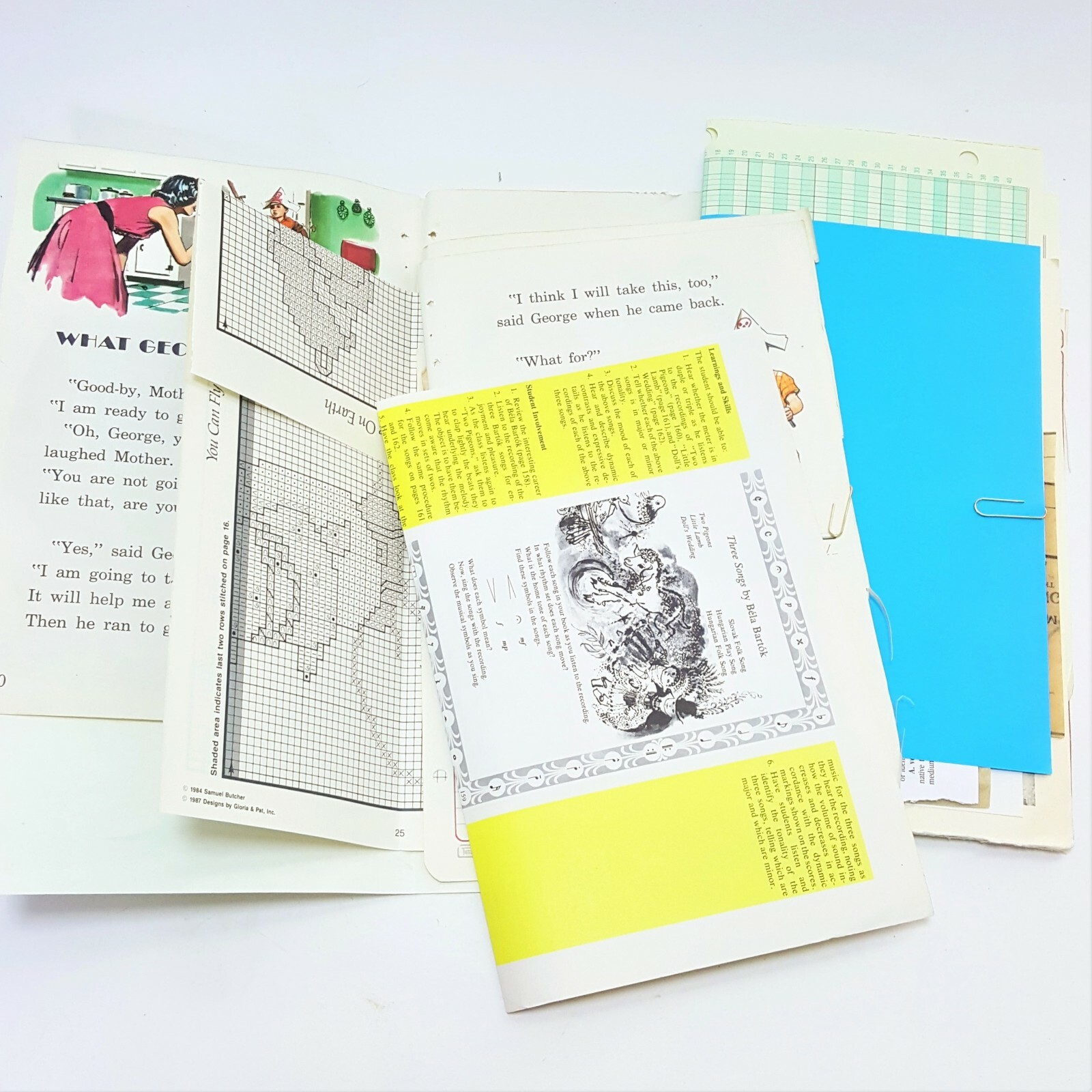 Antique Open Windows Junk Journal Hardback Papers Handmade Unbounded Vintage