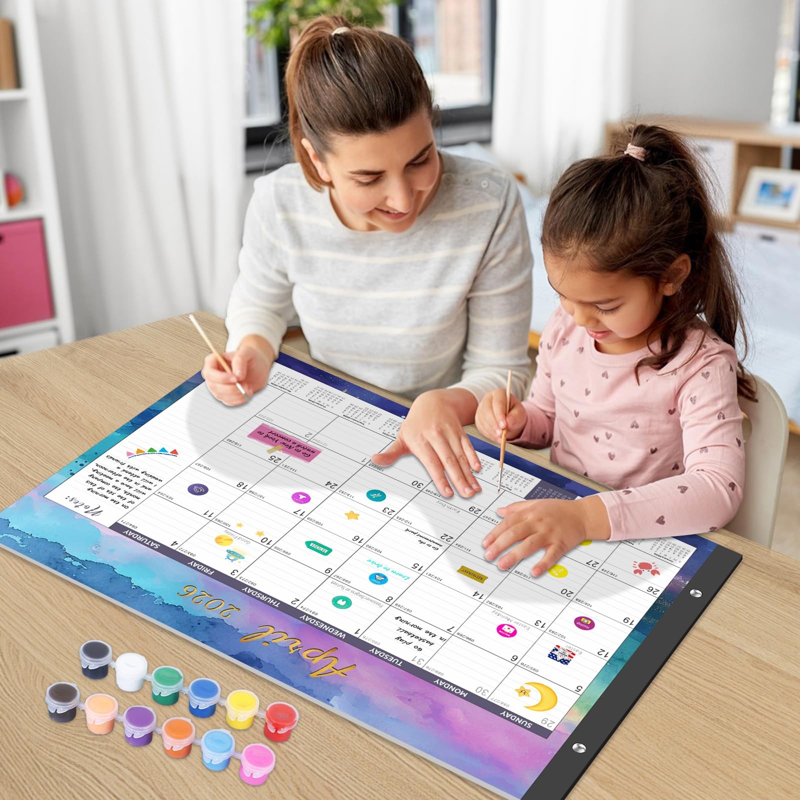 Gannyfer Desk Calendar 2026 – 18 22″ x 17″(Oct.2025 – March.2027), Colorful