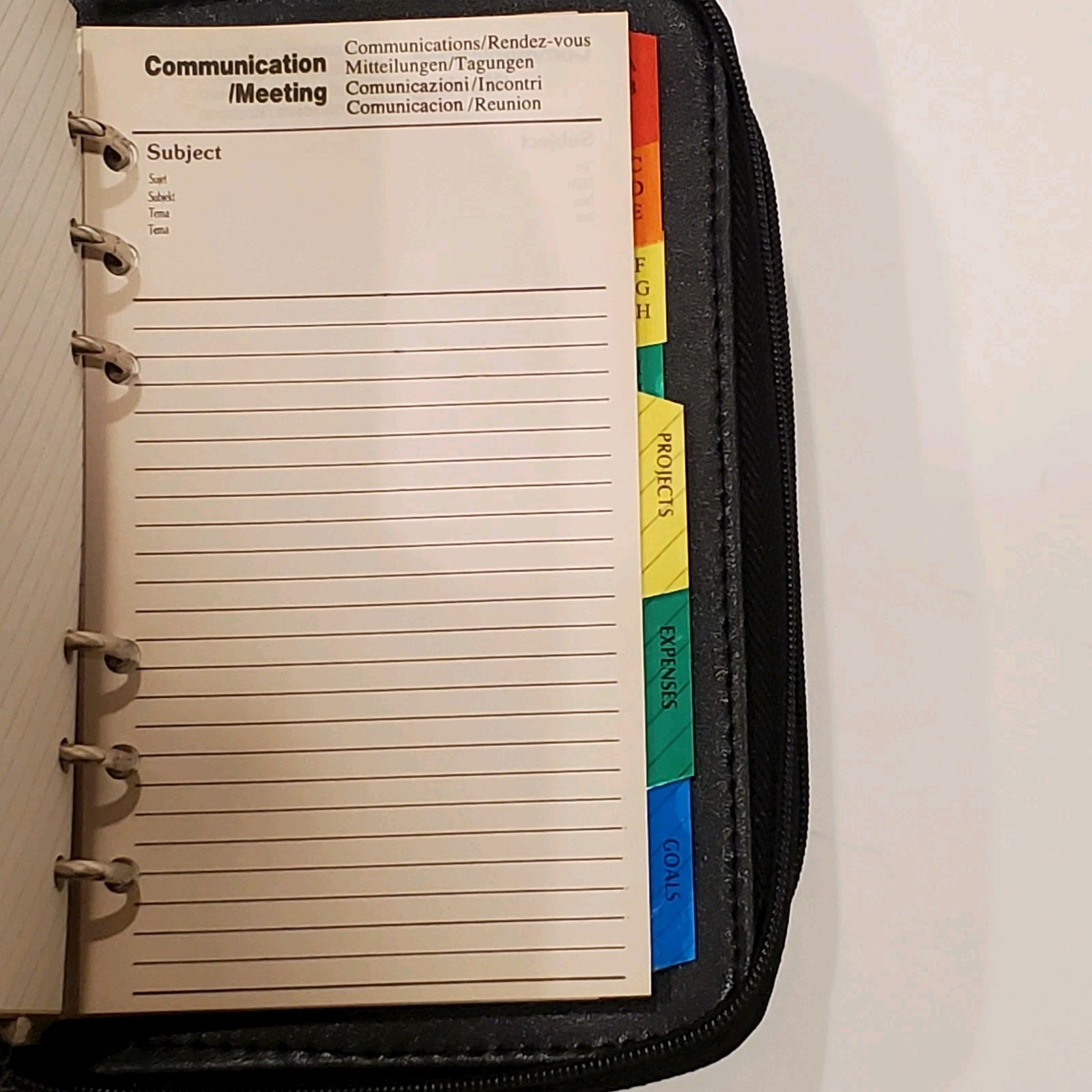 Maxim Collection Planner Organizer Calendar Black Calculator Card Holder Zipper