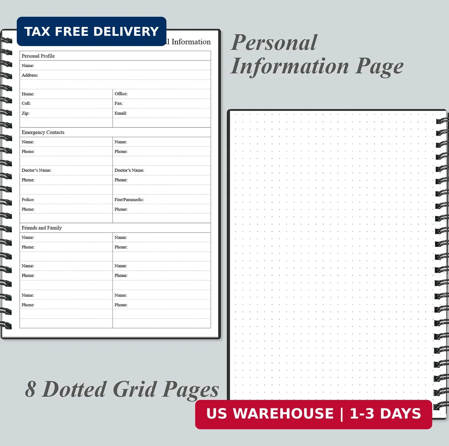 Daily Planner Undated – A5 To Do List Notebook Hourly Schedules, Spiral Appointm