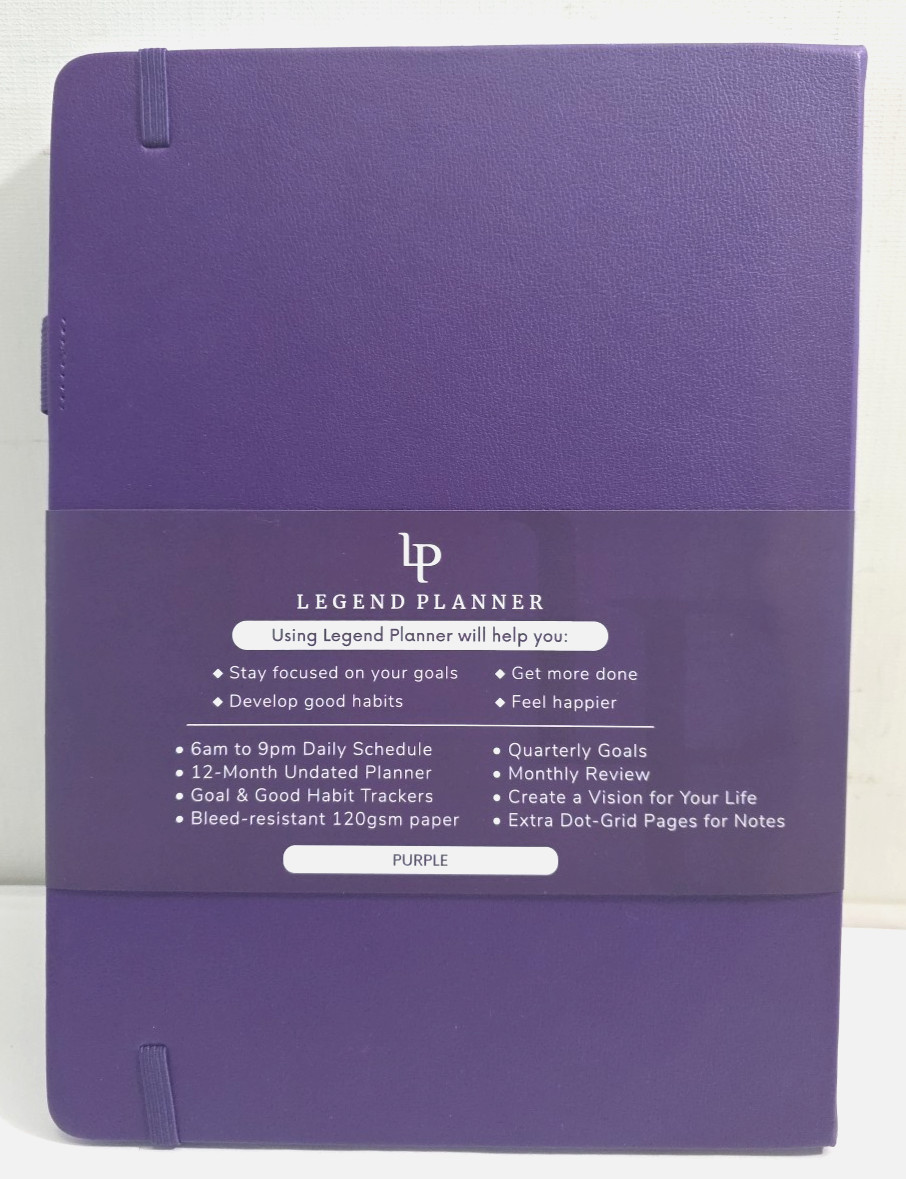 Legend Planner PRO Hourly Schedule Edition – Undated Weekly & Daily Organizer