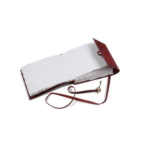 Red Leather Watercolor Journal 6x8in – Genuine Leather, 350 GSM Cold Press Paper