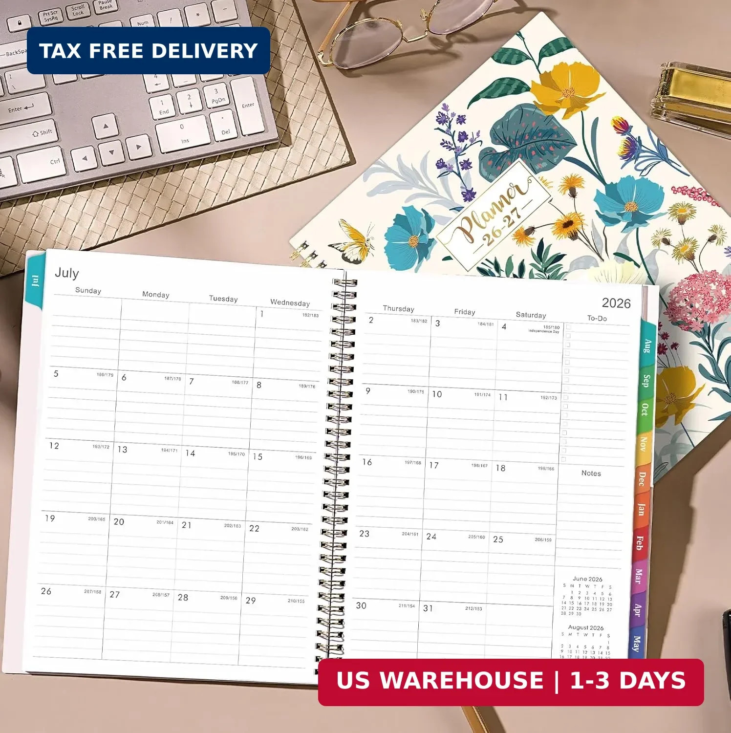 Planner 2026-2027 – Academic Planner 2026-2027, Jul. 2026 – Jun.2027, 9″ × 11″,