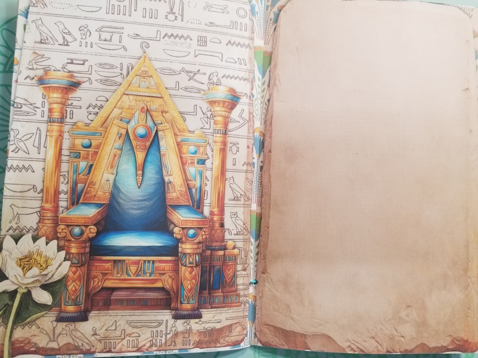 Junk Journal Booklet Blank “EGYPTIAN WONDERS” HANDMADE 5.5″x8.5″