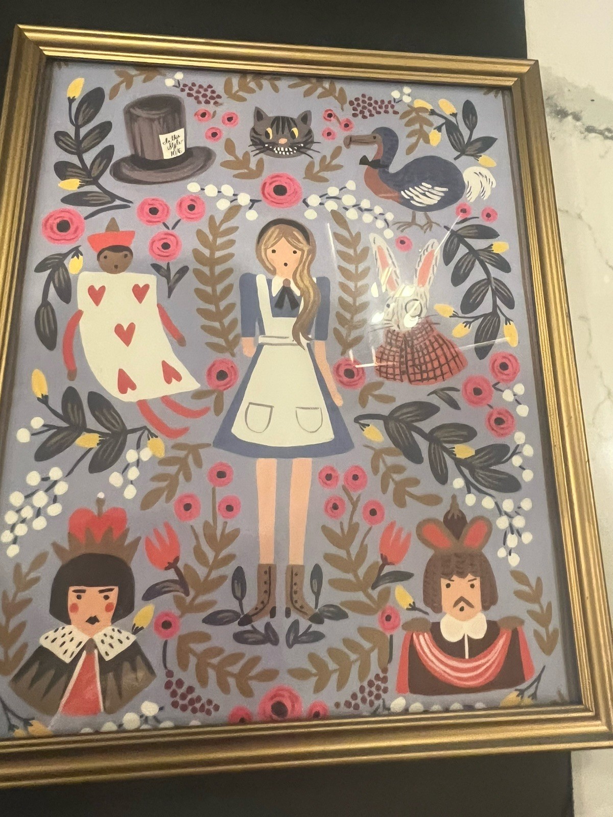 Rifle Paper Co Alice’s Adventures In Wonderland 2016 (6) 11” X 9” Framed Prints