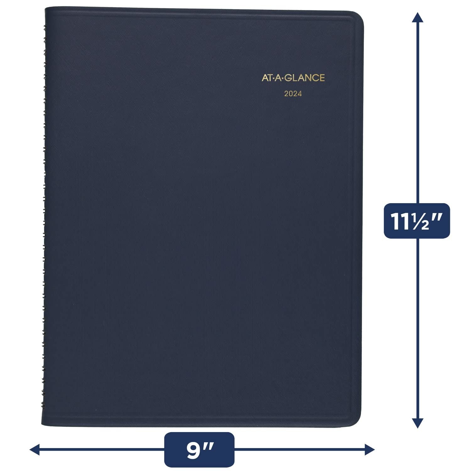 2024 Weekly Planner, Quarter-Hourly Appointment Book, 8-1/4″ x 11″, Large, Na…