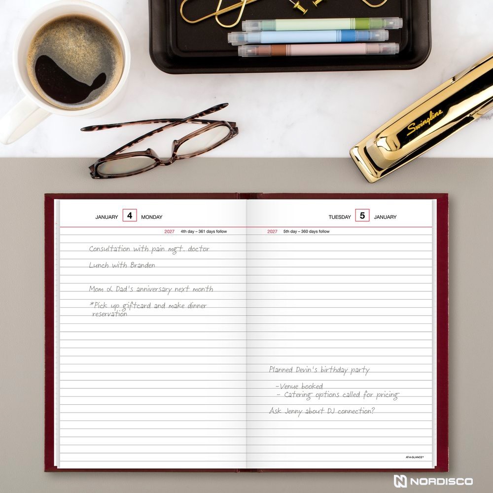 2026 At-A-Glance Standard Diary SD389 Daily Reminder, 5-3/4 x 8-1/4″