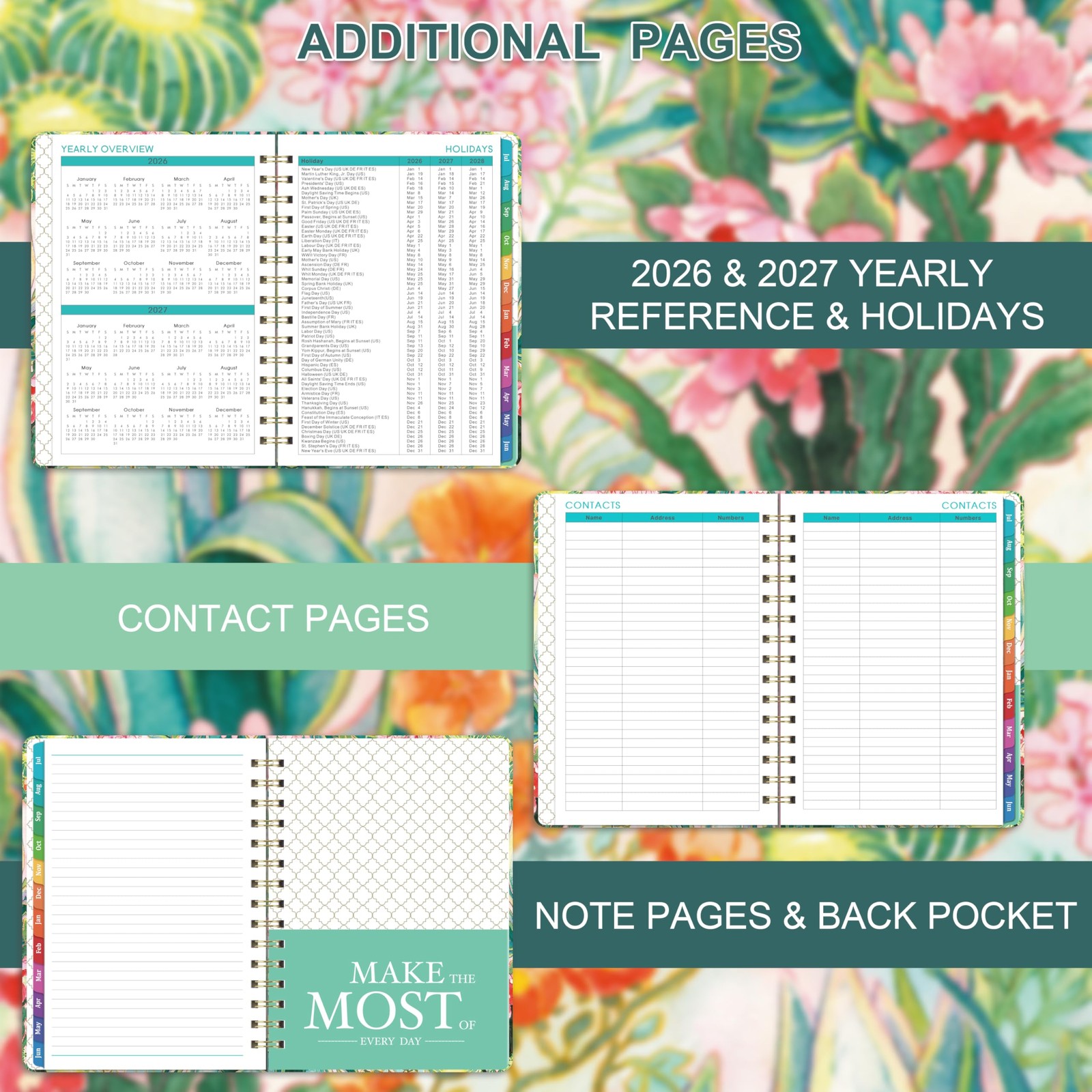 Planner 2025-2026 Weekly and Monthly Planning Book for Student Teacher Supplies