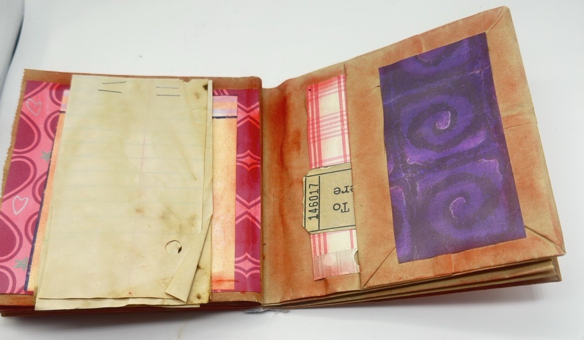 Hand Made Junk Journal Live Everyday With Intention. Medium Is Brown Paper Bags