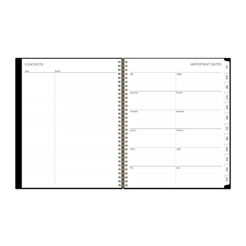 Blue Sky 8.5″x11″ 2026-2027 Weekly/Monthly Planner BS Black PP Double Horizontal