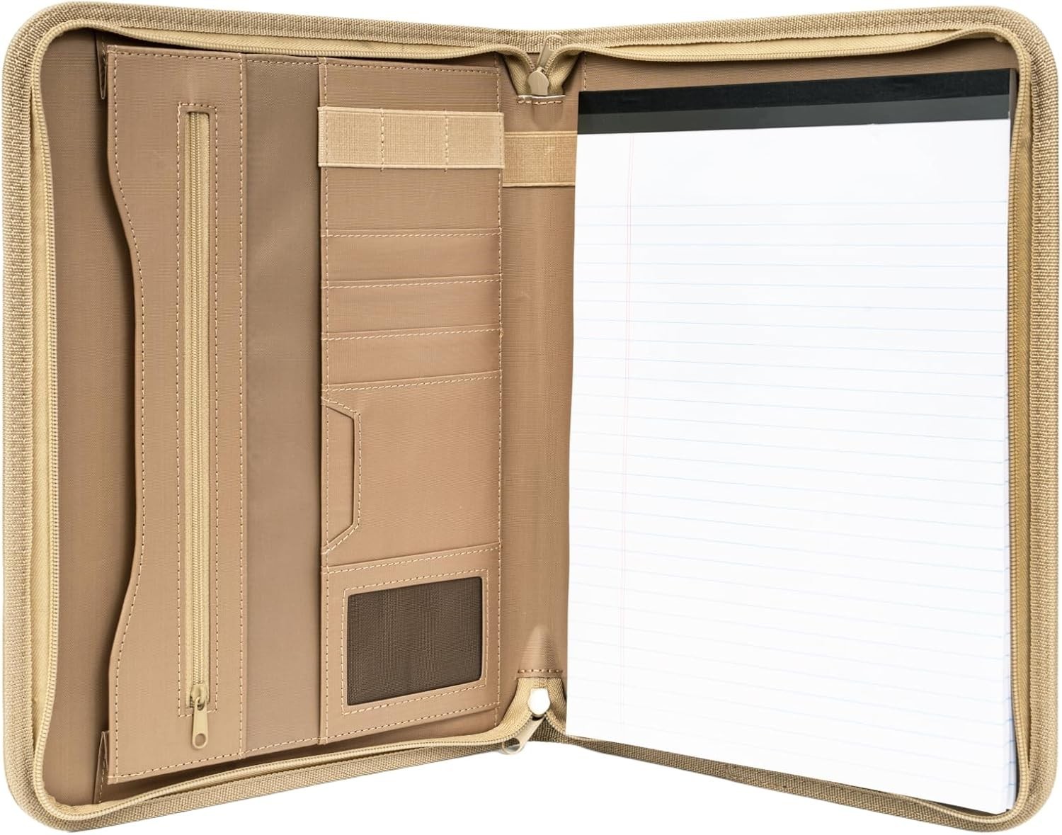 Military Zippered Padfolio & Tactical Notebook Cover W/ Legal Pad A4 Folder