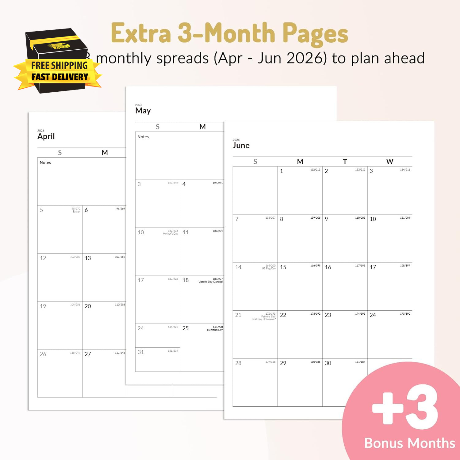 Academic Planner 2026-2027, Hardcover Calendar Planner Weekly & Monthly, July 20