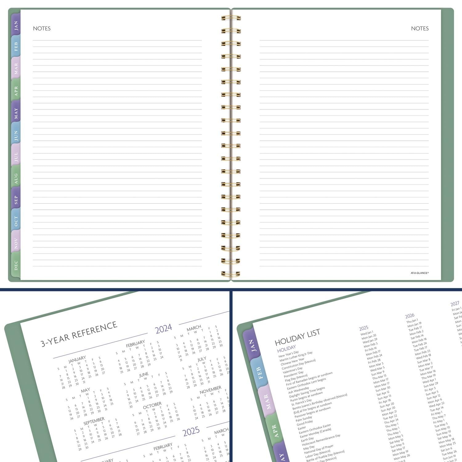 2025 Planner, Weekly & Monthly, 8-1/2″ x 11″, Large, Badge, Tile (1722T-905-25)