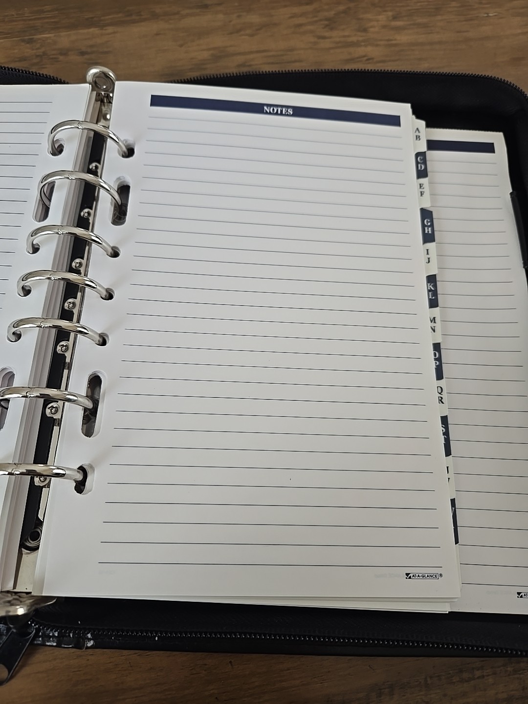 1996 AT-A-GLANCE Organizing System Faux Leather Black NEW (READ) w/Inserts 8X10