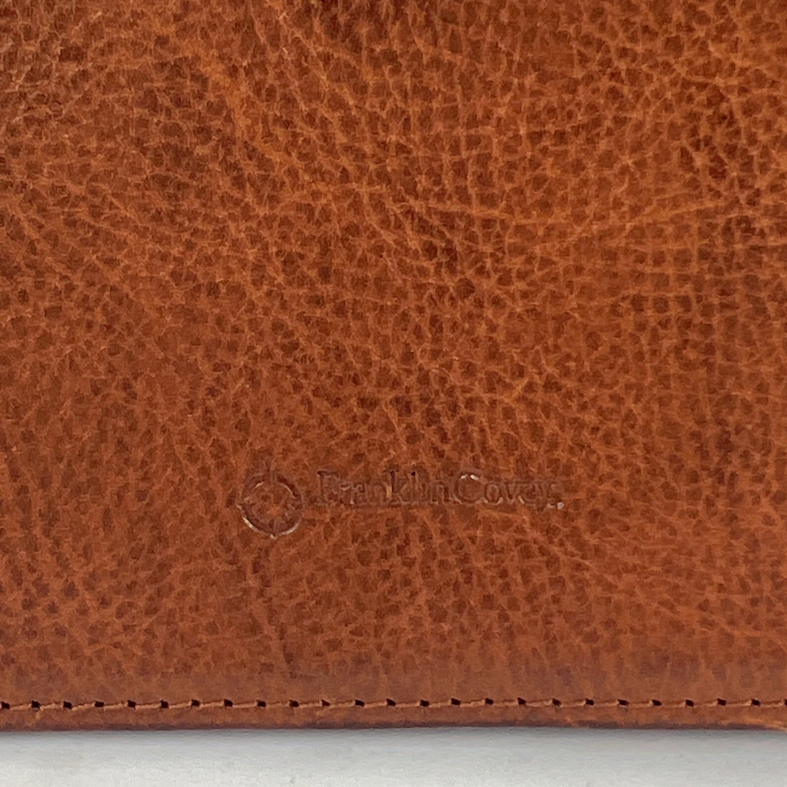 Franklin Covey Full Grain Italian Leather 7 Ring Binder Chestnut Brown Vintage