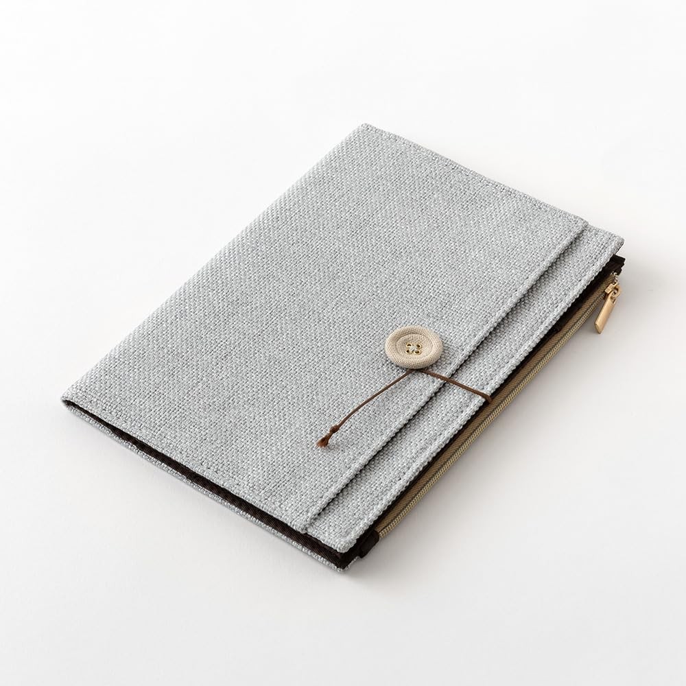 DESIGNPHIL MIDORI Notebook Cover, Yurulog, Fabric, B6, Gray, 15369006