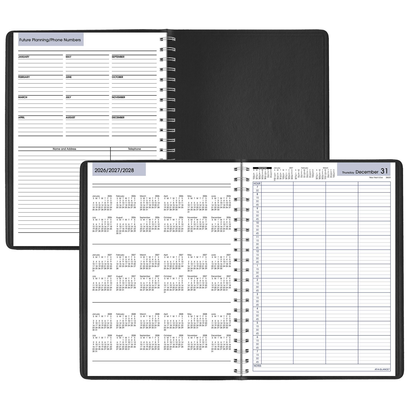 2026 At-A-Glance DayMinder G560-00, 4-Person Daily Appointment Book, 8 x 11″