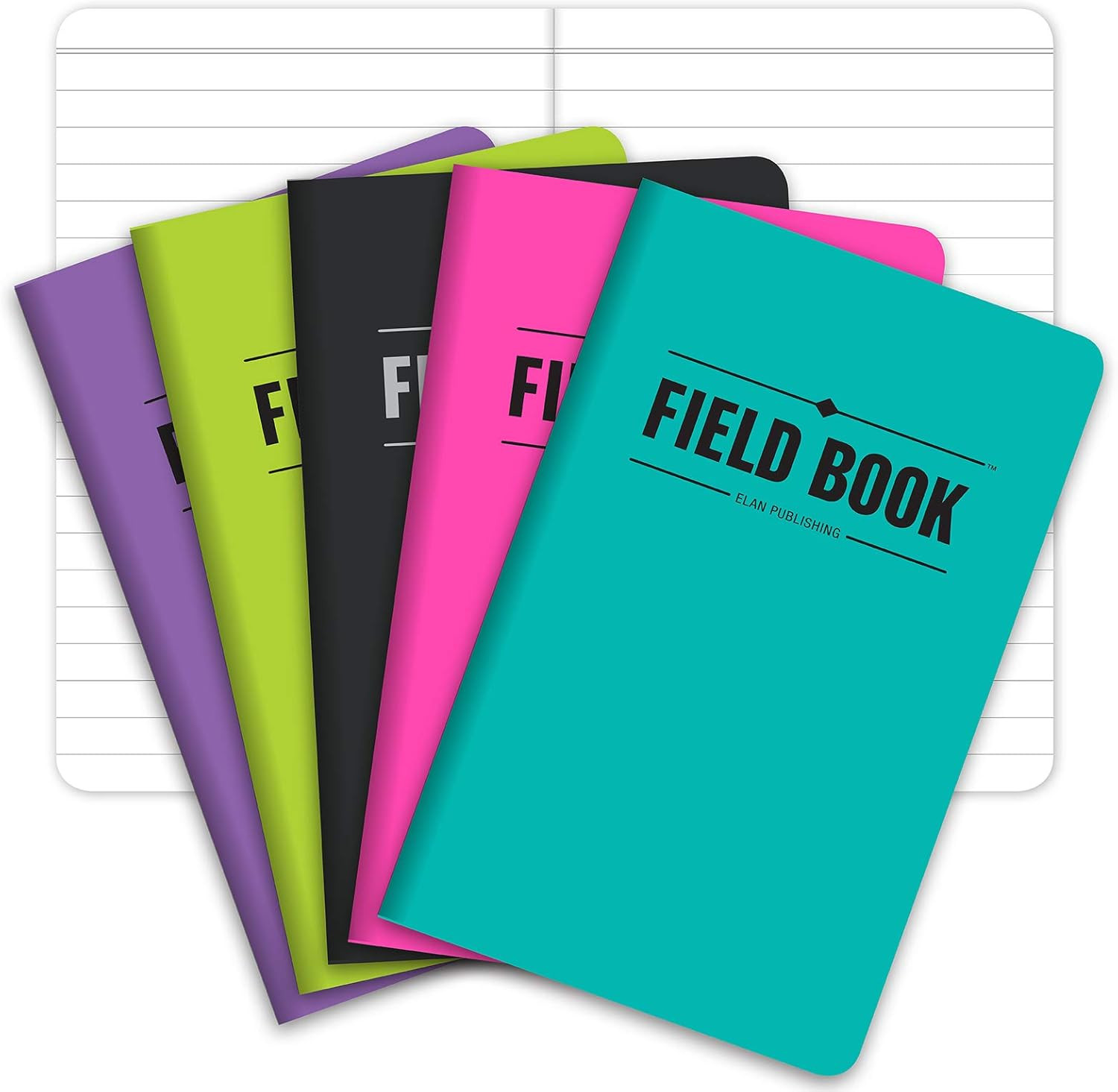 Field Notebook/Pocket Journal – 3.5″x5.5″ – Assorted Colors – Lined Memo Book –
