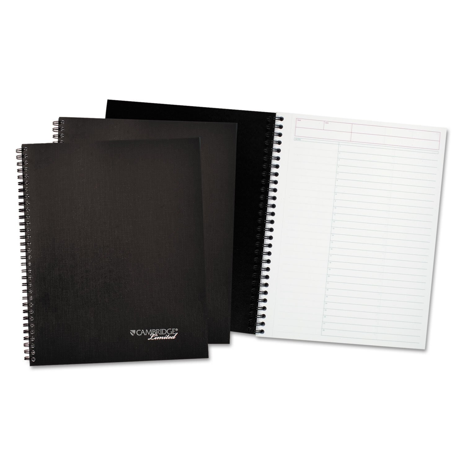 Cambridge Action-Planner Wirebound Business Notebook, 7-1/4″ x 9-1/2″, Black,…