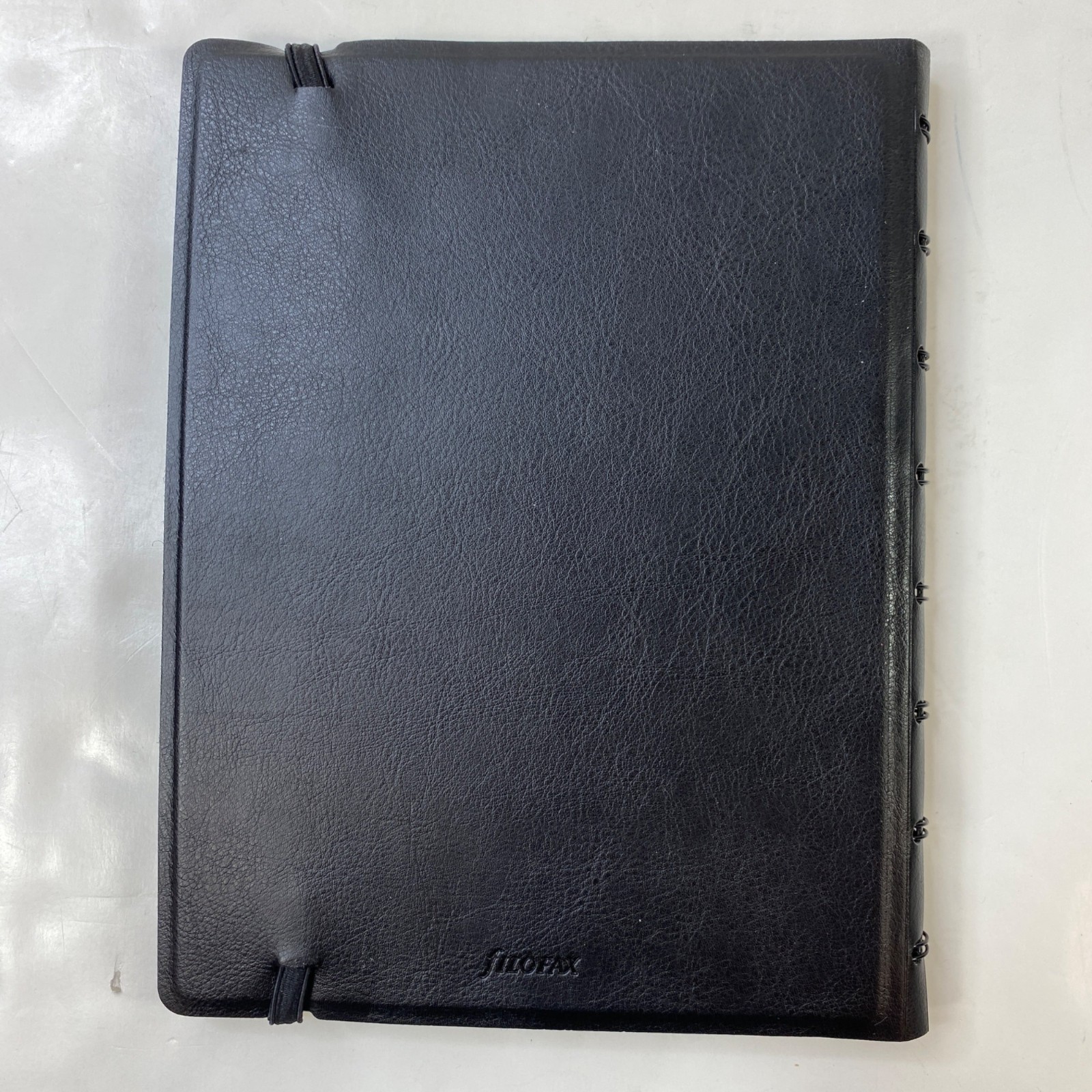 Filofax A5 Black Leather Notebook eBay Logo Elastic Closure eBayana