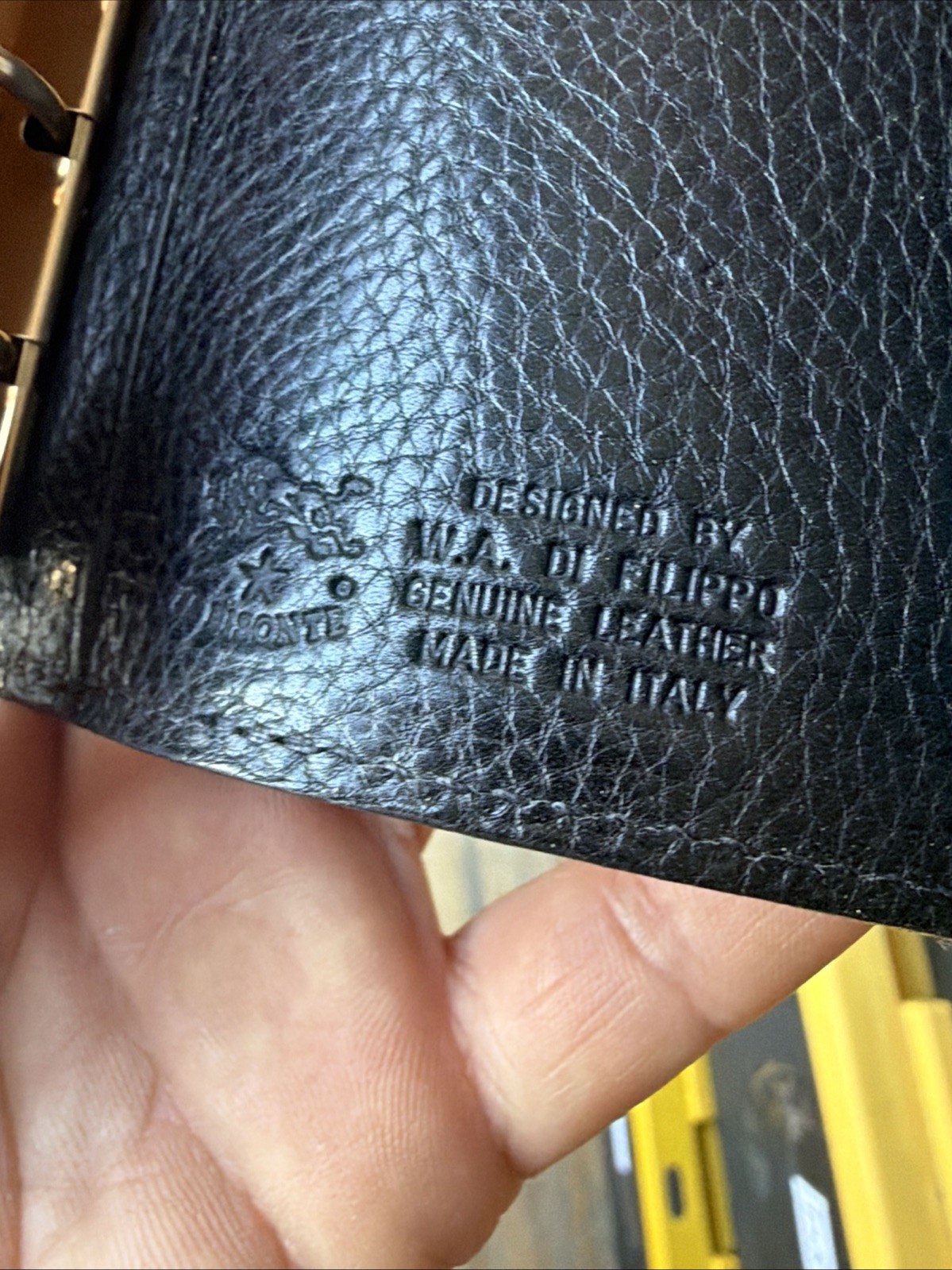 IL BISONTE Leather Planner/Organizer Binder w/ Zipper Pocket, Italy 🔥