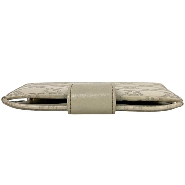 Gucci notebook cover, beige/white, Guccissima line, 115240 A0V1G 9022, 6-ring