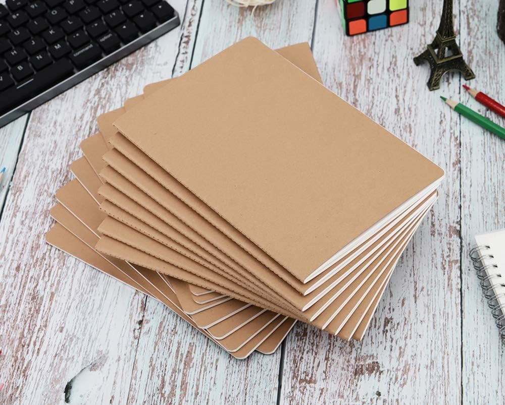 16 Pack Kraft Notebooks Journals in Bulk Writing Blank Paper Sketchbooks 60