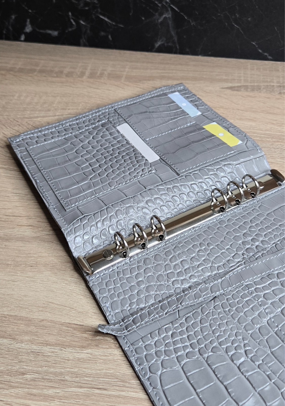 Grey Leather Cover planner A5 – Oops Shop just cover with binder