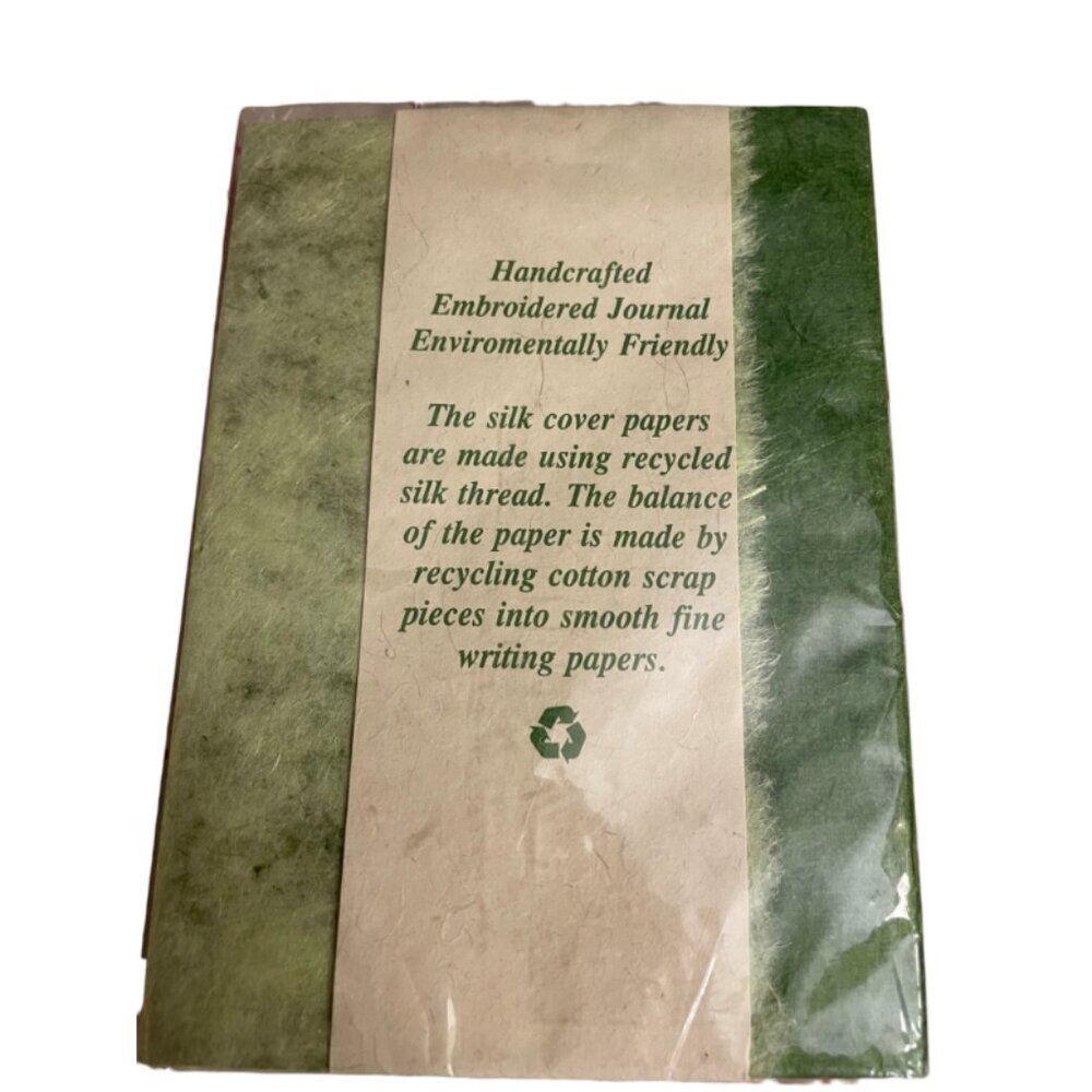 Recycled Paper Embroidered Journal