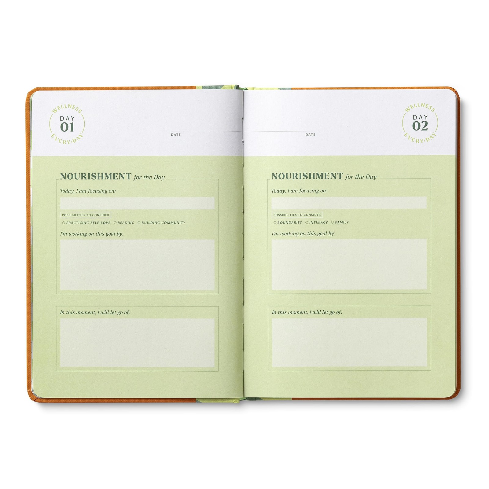 Compendium – Wellness Every Day Guided Journal: A Daily Orange