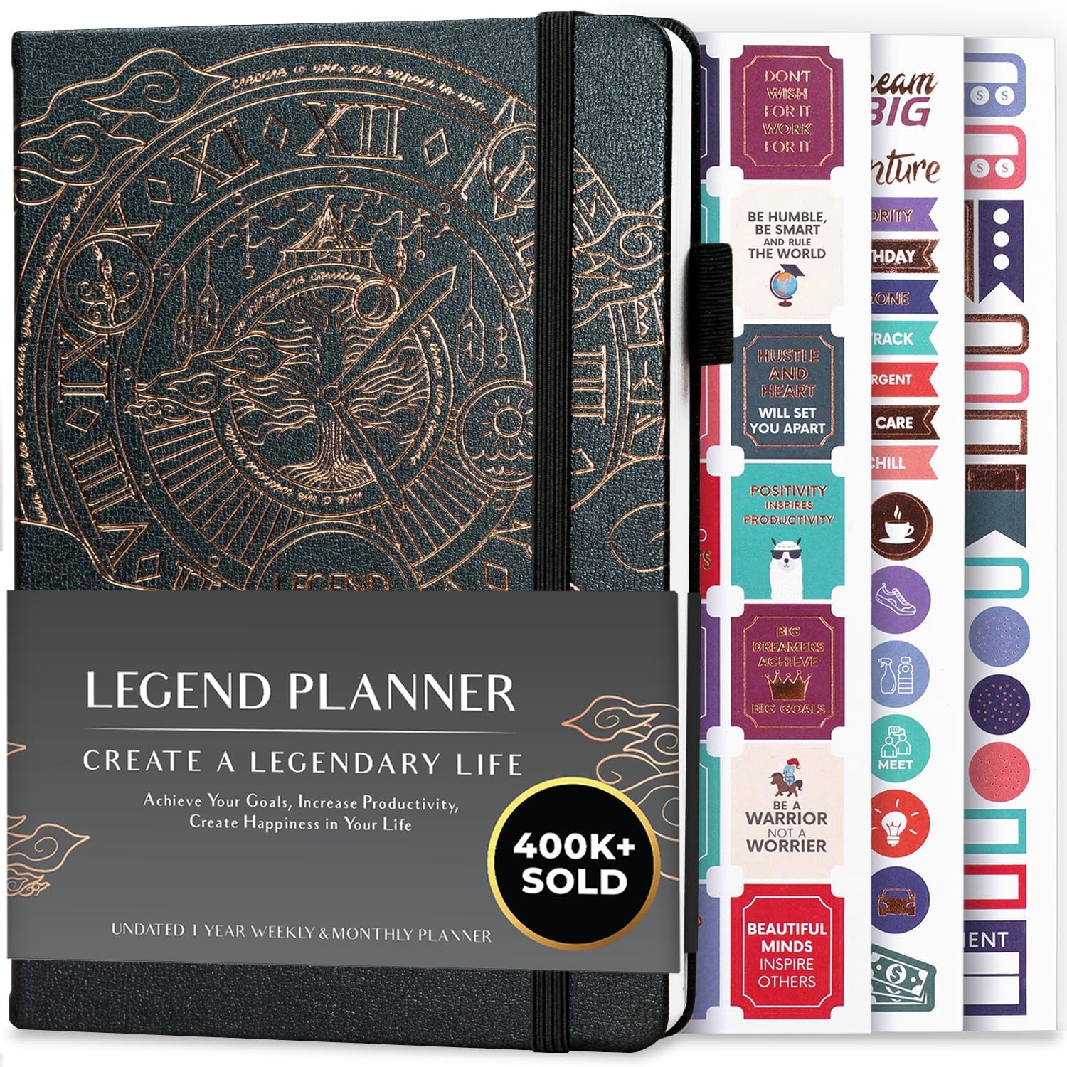 Legend Undated Weekly Planner – Goal Planner Journal & Organizer Notebook – A…