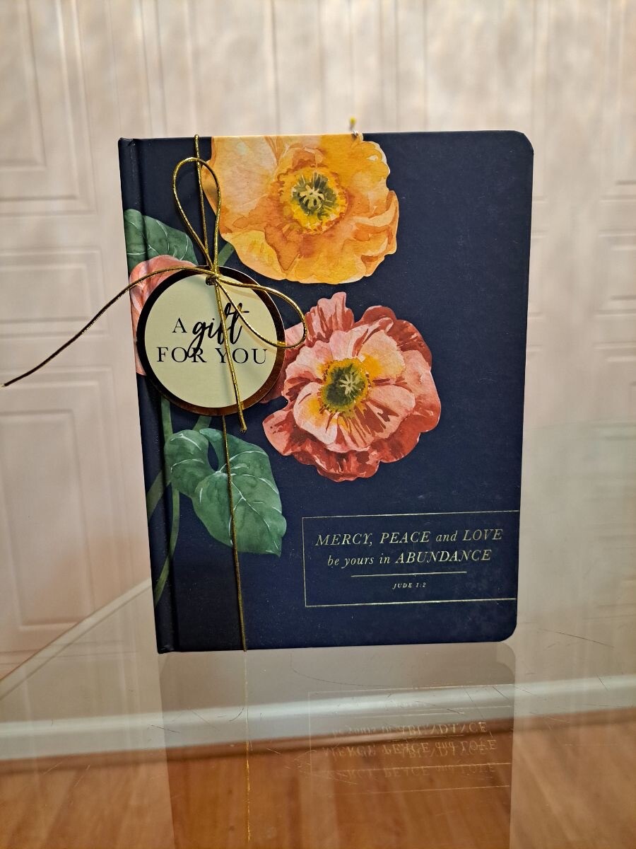 Smooth-Finish Soft Cover Journal with Ribbon Marker “ Let Go And Let Gad”