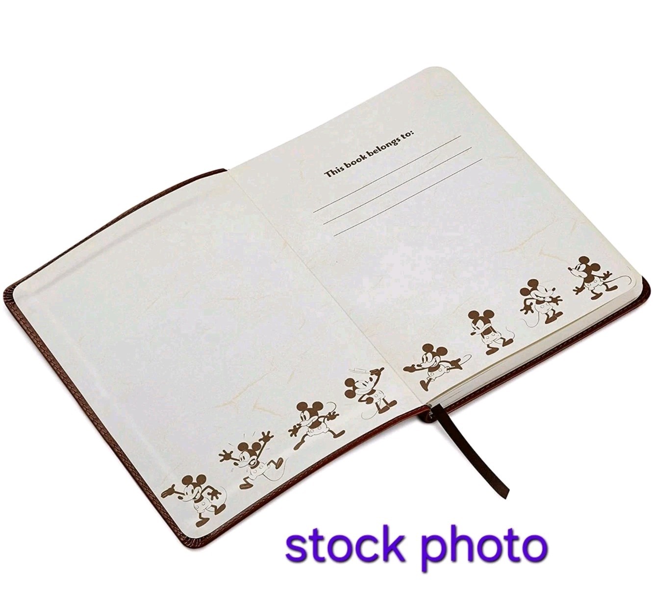 Disney Mickey Mouse Faux Leather Hardcover Journal Notebook – NWT